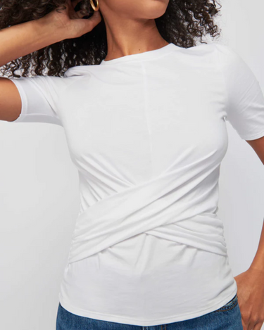 Nation Talia Wrap Top in White