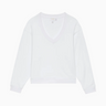 Nation Wyatt Oversized V Neck Top in White