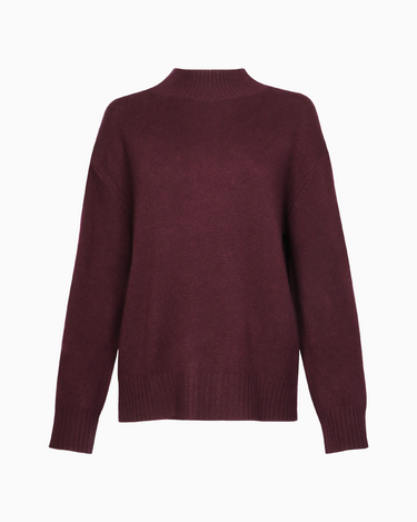 One Grey Day Aster Turtleneck in Syrah