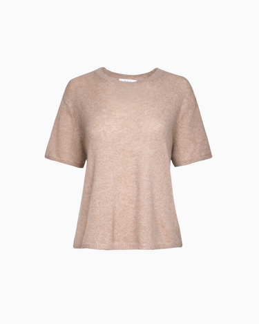 One Grey Day Sloane Cashmere Tee in Stone