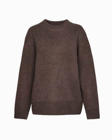 One Grey Day Solomon Sweater in Coffee