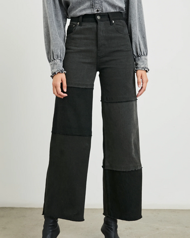 Rails Getty Crop Jean in Black Patchwork