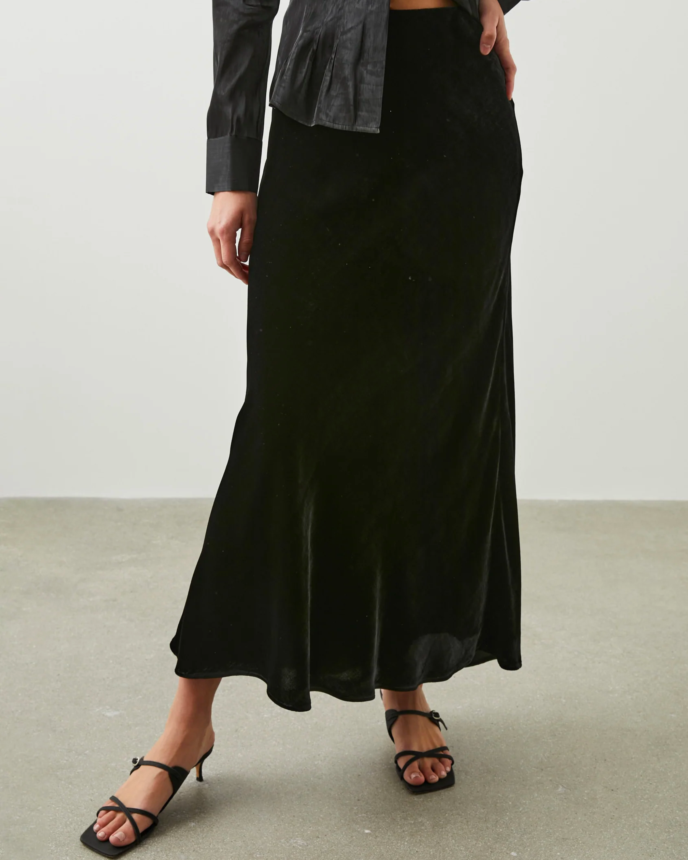 Rails Leia Skirt in Black Velvet