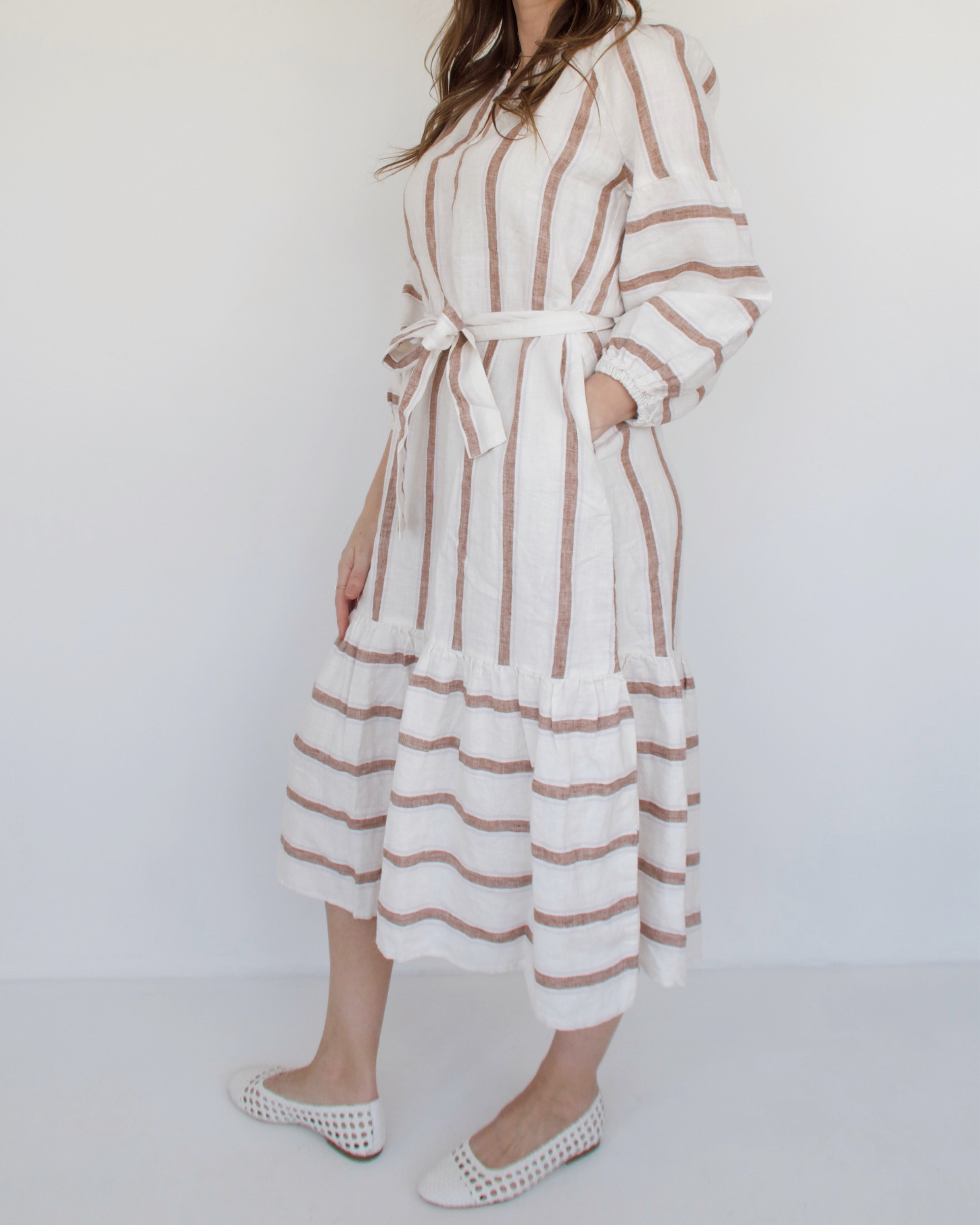 Rails Vittoria Dress in Coconut Stripe