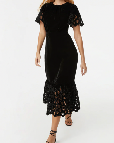 Rhode Nicolette Dress in Ink Sandy Eyelet