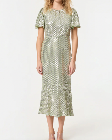 Rhode Nicolette Dress in Sage Sequins