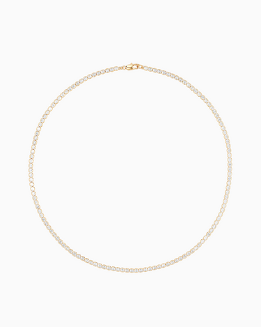 Shashi Bezel Tennis Necklace in Gold