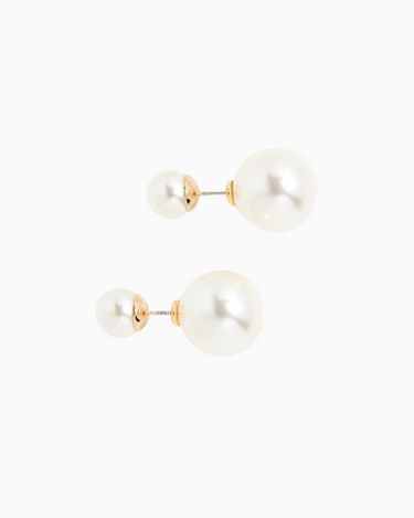 Shashi Double Ball Pearl Stud Earring