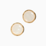 Shashi Marble Stud Earring in Gold Pearl