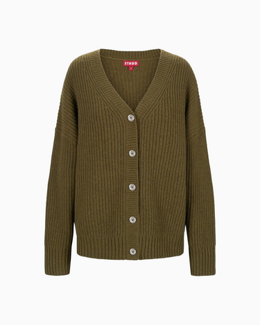 Staud Matilda Cardigan in Sergeant Green