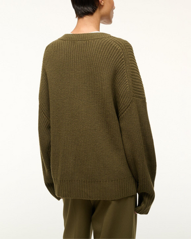 Staud Matilda Cardigan in Sergeant Green