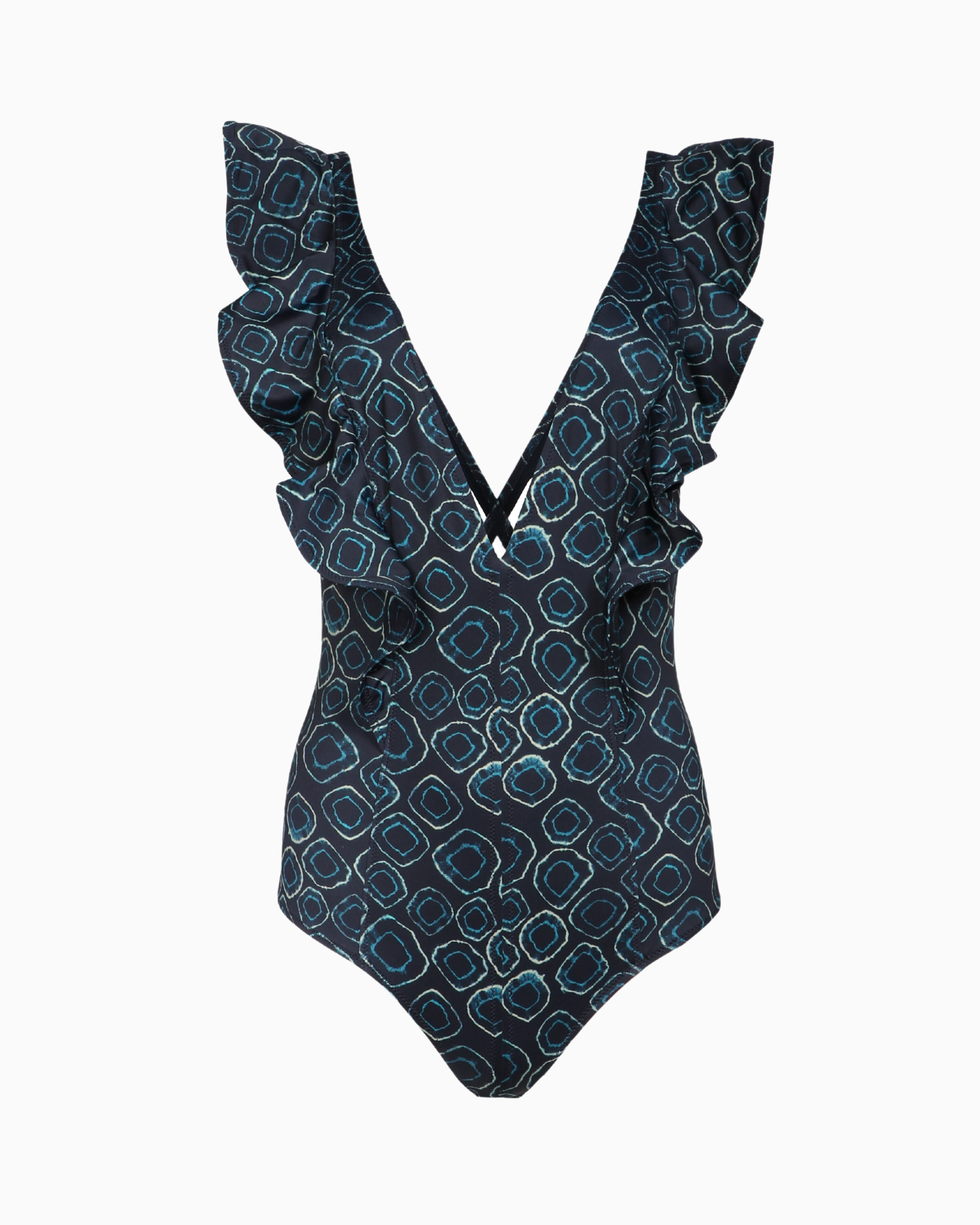 Ulla Johnson Evelina Maillot One Piece Swim Suit in Aquamarine