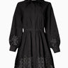 Ulla Johnson Gemma Mini Shirt Dress in Noir