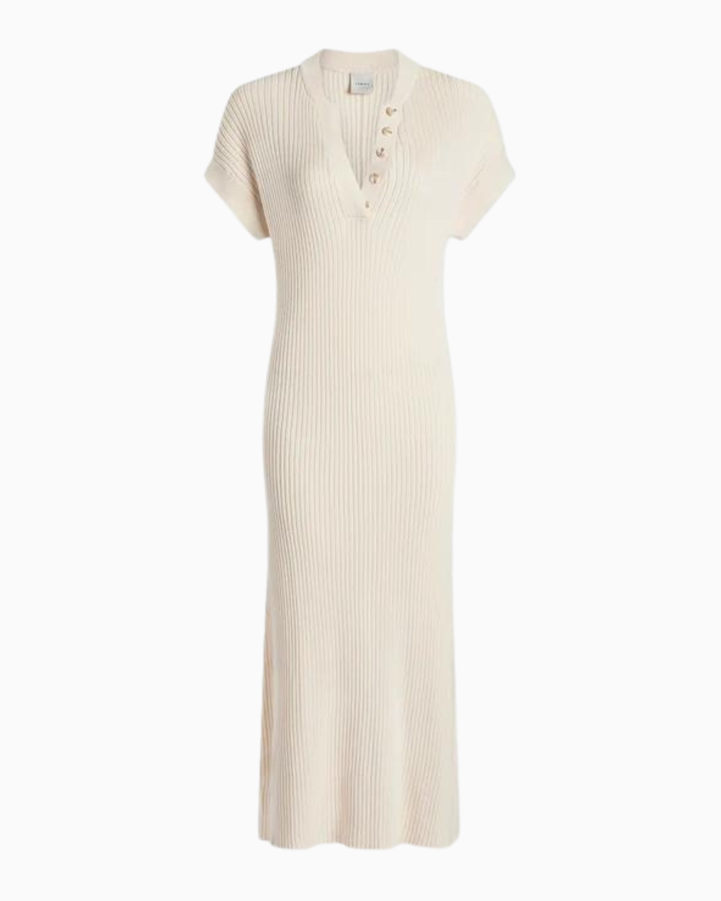 Varley Aria Knit Midi Dress in Whitecap Grey