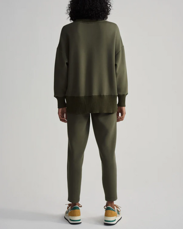 Varley Barker High Neck Sweat in Olive Night