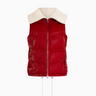 Varley Brock Puffer Gilet in Red Dahlia