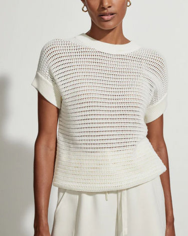 Varley Corvallis Knit Top in Egret