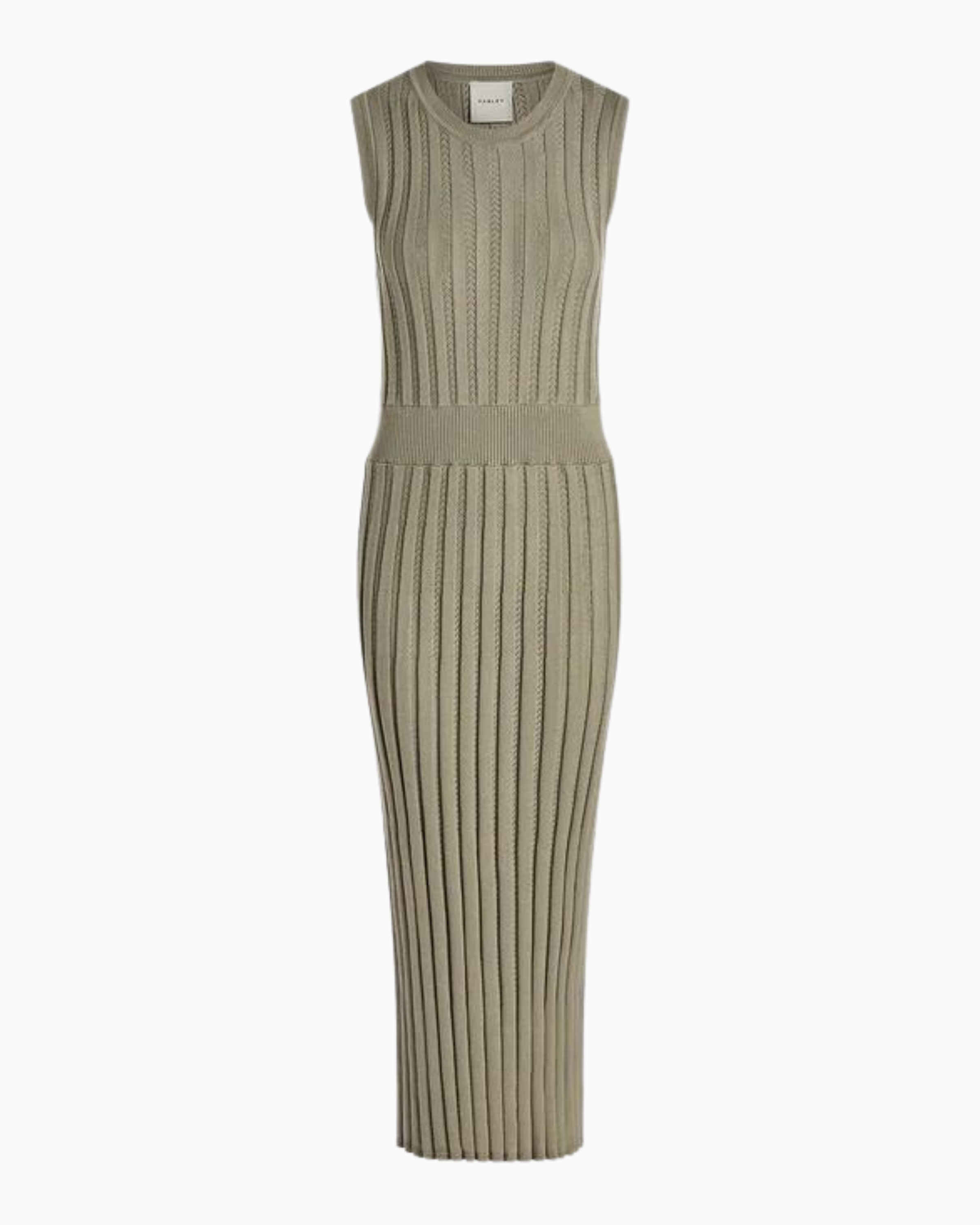 Varley Florian Knit Dress in Seagrass
