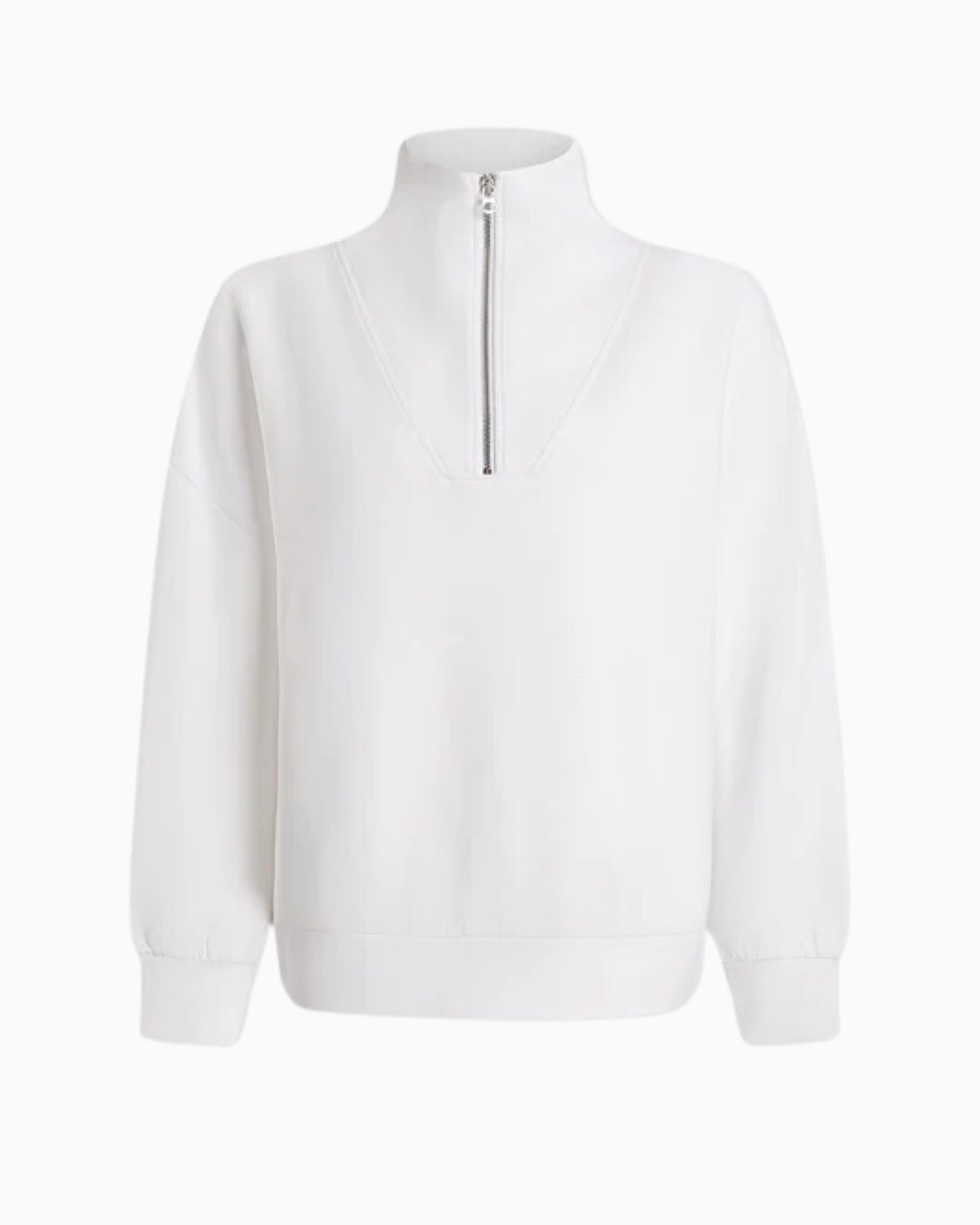 Varley Hawley Half Zip Sweatshirt in White
