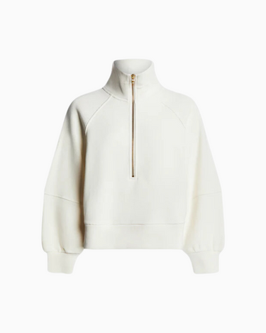 Varley Milano Half Zip Sweatshirt in Ivory