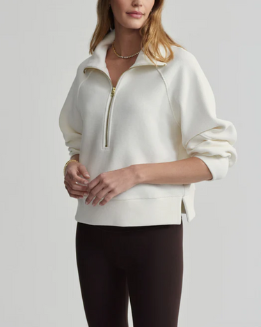 Varley Milano Half Zip Sweatshirt in Ivory