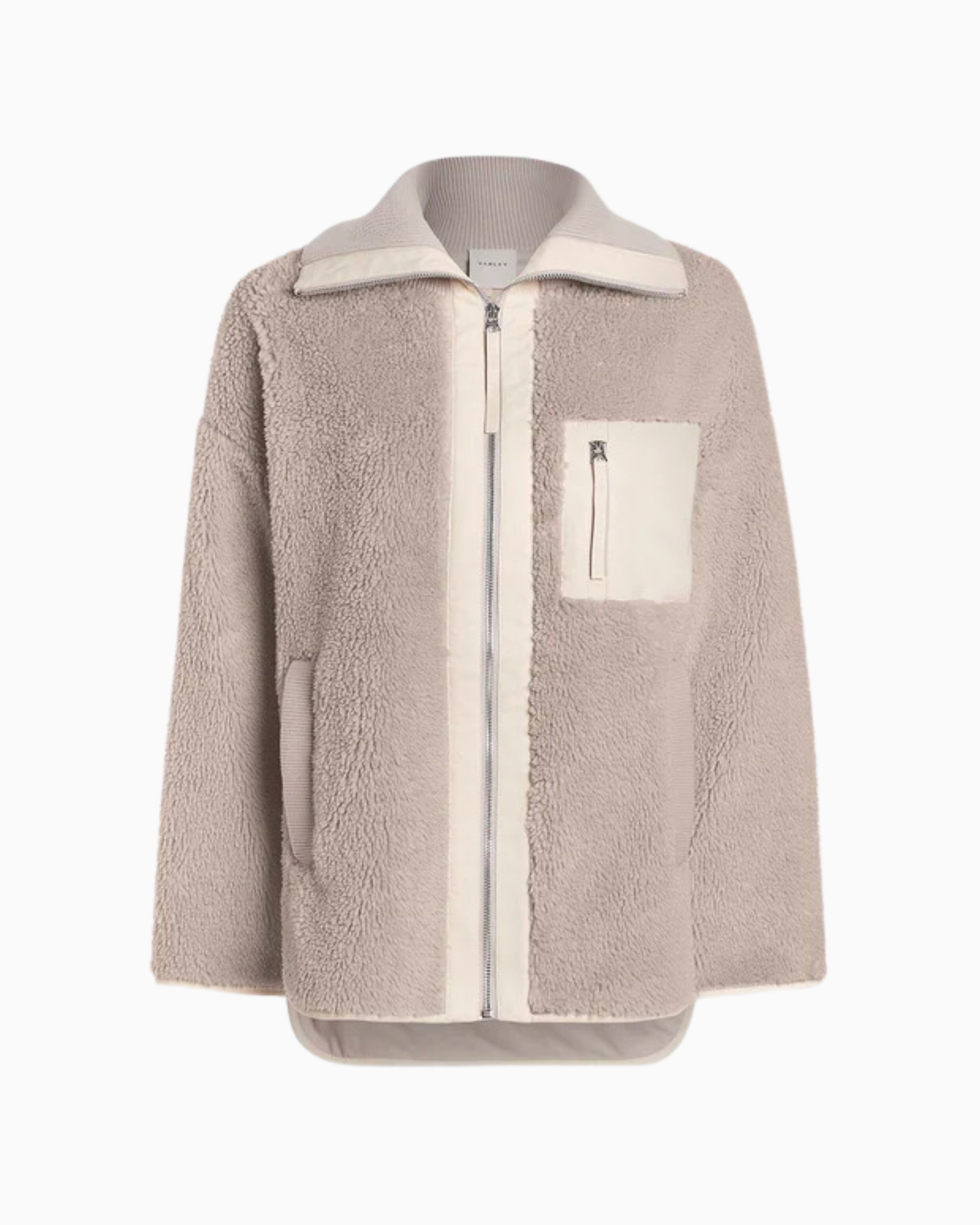 Varley Myla Zip Through Jacket in Chateau Grey/Sandshell