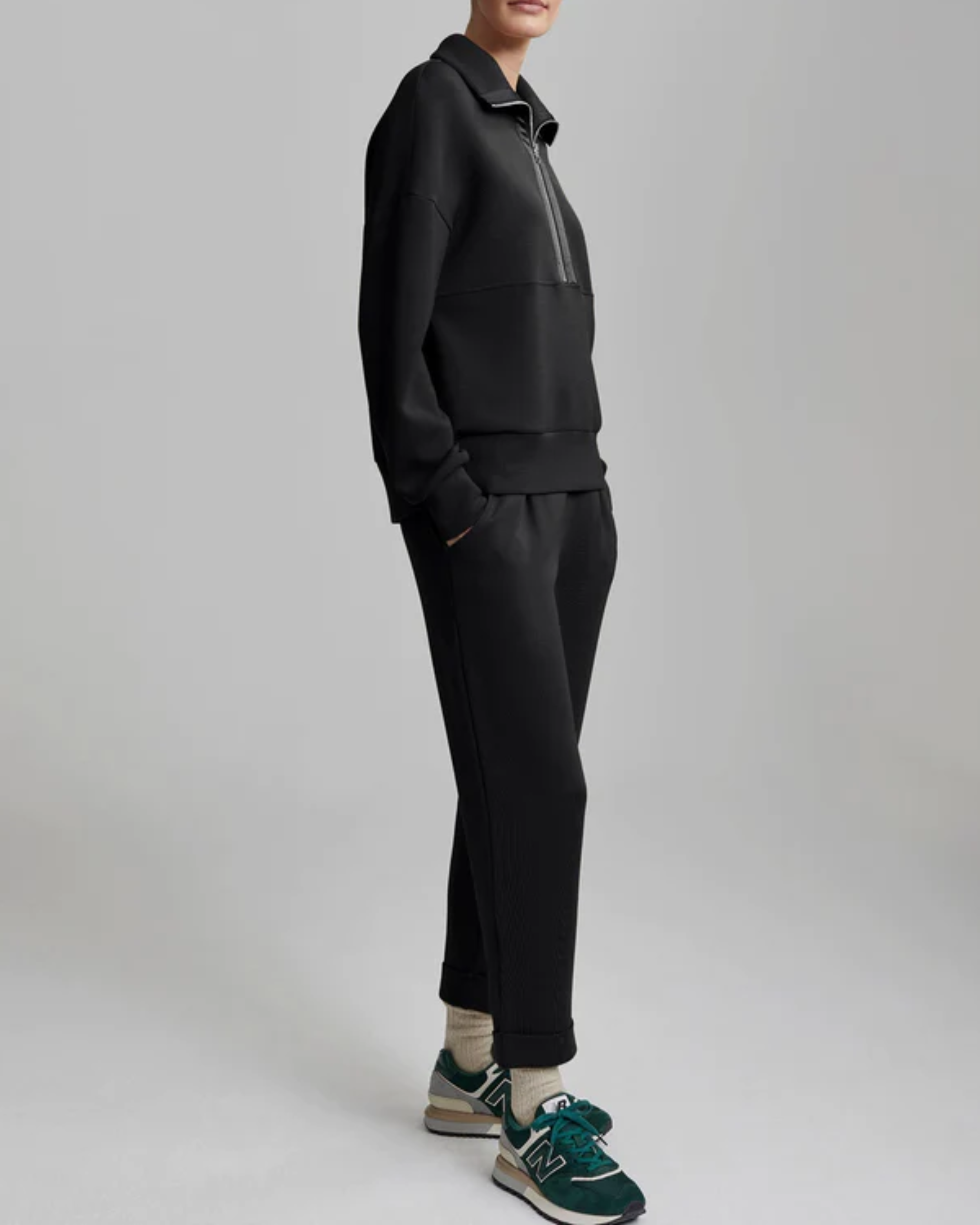 Varley Rolled Cuff Pant in Black