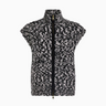 Varley Sandy Zip Through Knit Gilet in Snow White Black Fleck