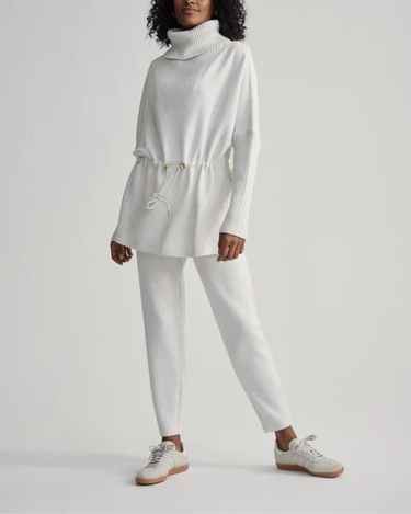 Varley Suffolk Longline Sweat in Ivory Marl