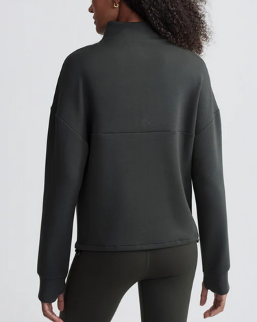 Varley Tayah Zip Through Midlayer in Dark Resin Green