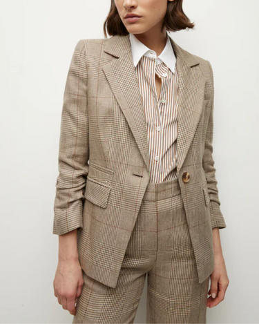 Veronica Beard Battista Dickey Jacket in Ecru Ochre