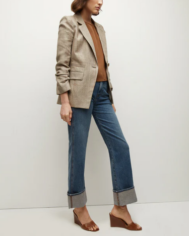 Veronica Beard Battista Dickey Jacket in Ecru Ochre