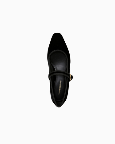 Veronica Beard Cade Slide in Black Velvet