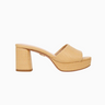 Veronica Beard Dali Raffia Platform Sandal in Natural