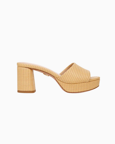 Veronica Beard Dali Raffia Platform Sandal in Natural