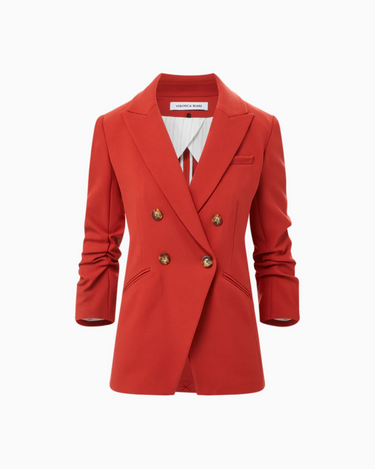 Veronica Beard Hirsh Dickey Jacket in Brick Red