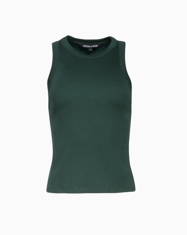 Veronica Beard Jerrel Cashmere Tank in Pine