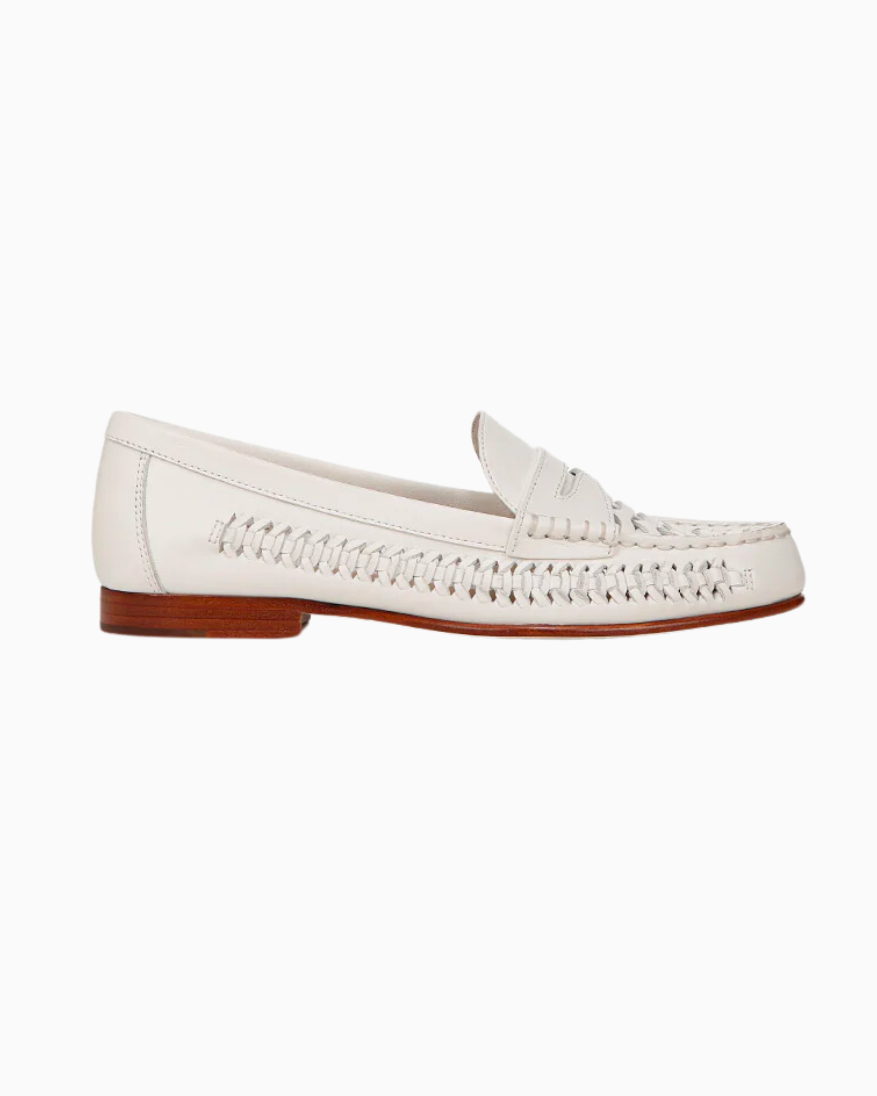 Veronica Beard Penny Woven Loafer in Coconut