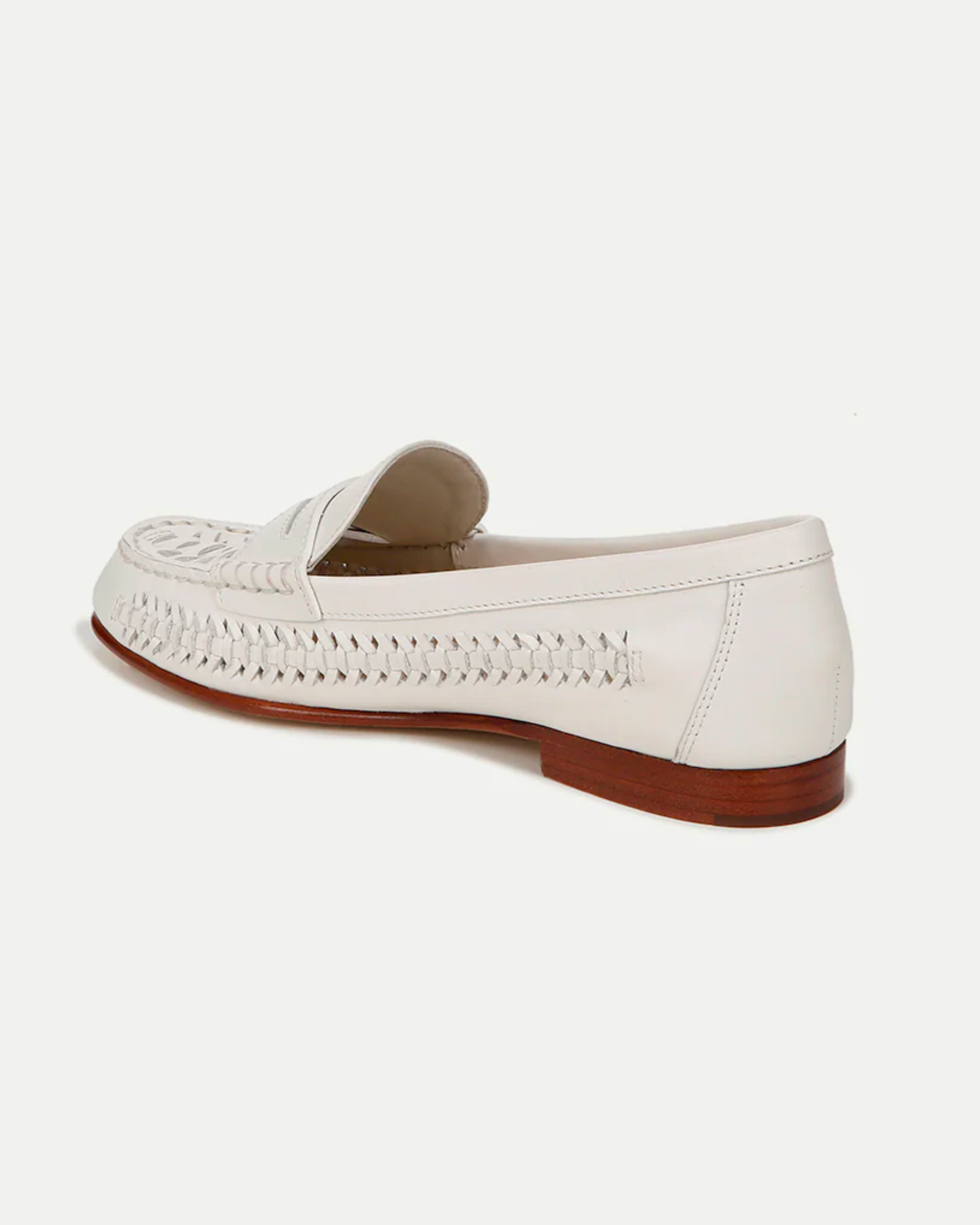 Veronica Beard Penny Woven Loafer in Coconut