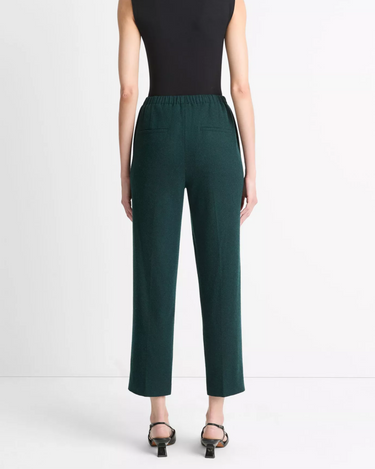 Vince Brushed Wool Mid Rise Easy Pull On Pant in Sea Onyx