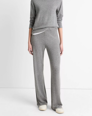 Vince Cozy Wide Leg Pant in Dark Heather Grey