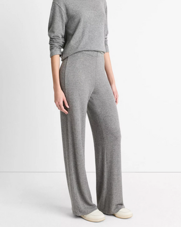 Vince Cozy Wide Leg Pant in Dark Heather Grey