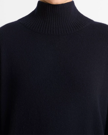 Vince Dropped Shoulder Turtle Neck Sweater in Coastal