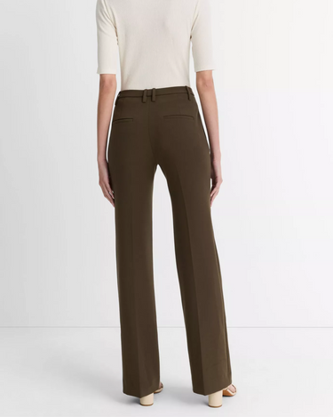 Vince Mid Rise Tailored Flare Pant in Vine