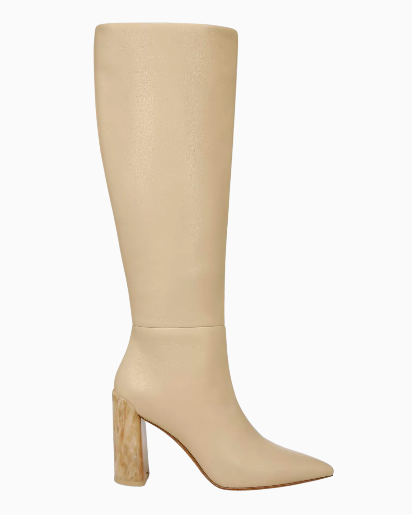Vince Pilar Leather Knee Boot in Macadamia