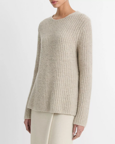 Vince Ribbed Donegal Tunic Sweater