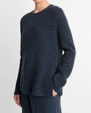 Vince Ribbed Donegal Tunic Sweater