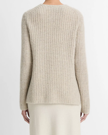 Vince Ribbed Donegal Tunic Sweater