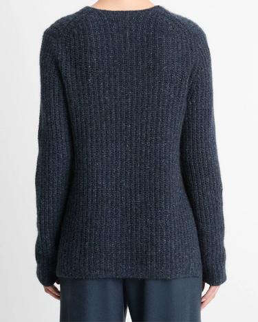 Vince Ribbed Donegal Tunic Sweater