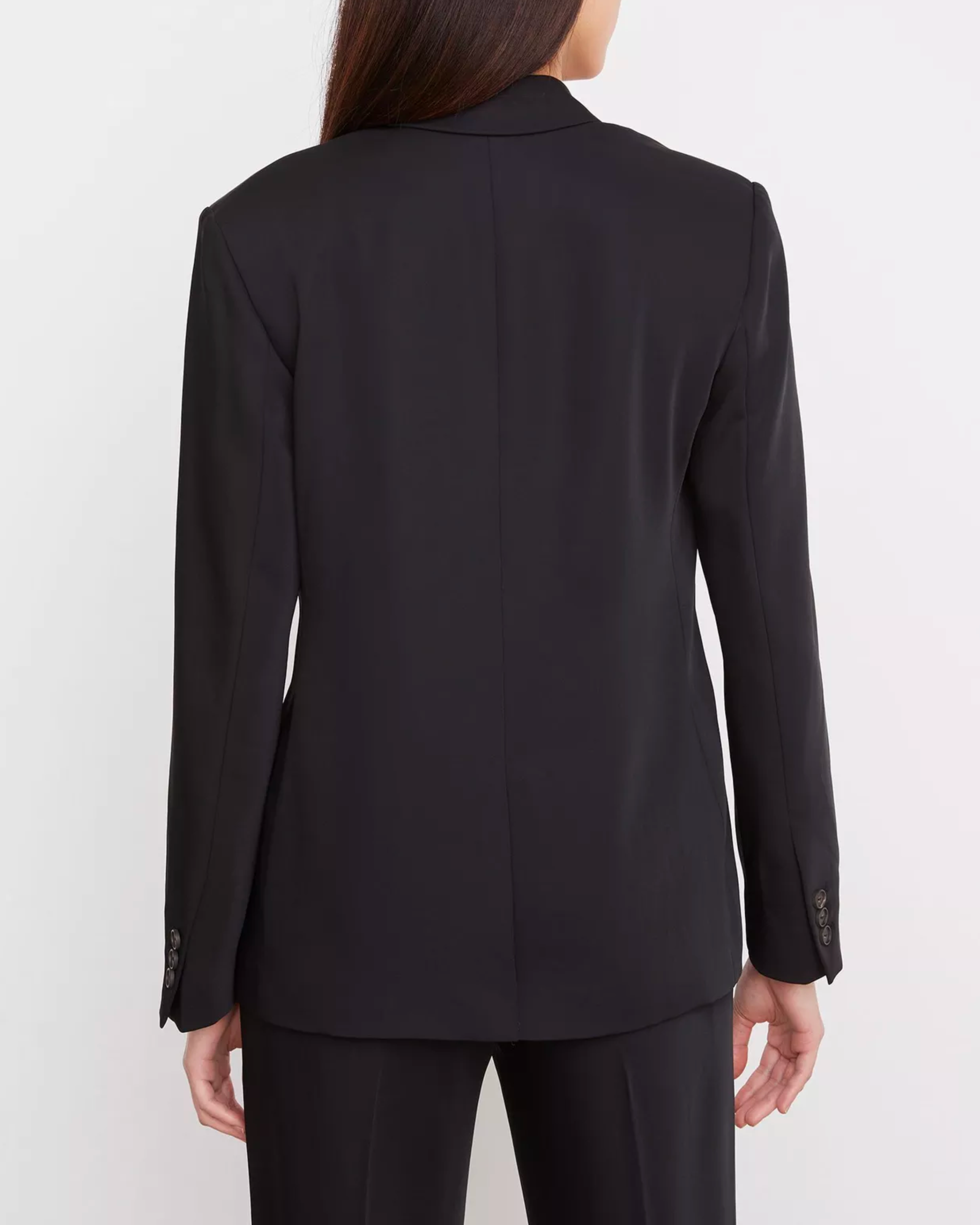 Vince Soft Suiting Double Breasted Blazer in Black